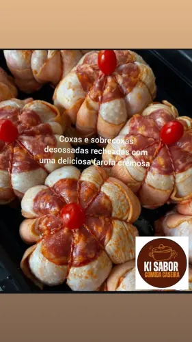 Coxas e sobrecoxas desossadas recheadas 