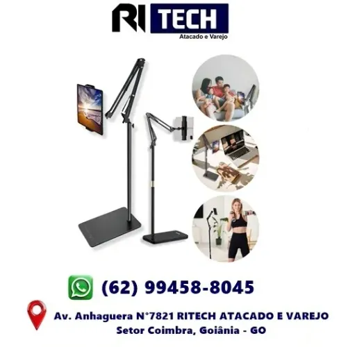 Suporte Articulado Tripé de Chão Para Tablets 1,70m