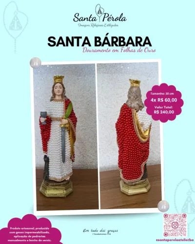 Santa Bárbara  / Imagem Religiosa Estilizada  / * 