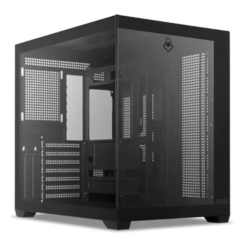 Gabinete Gamer Mancer CV500L, Mid Tower, Lateral De Vidro, Preto, 12x 28,91