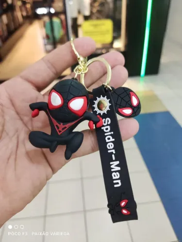 Chaveiro Homem Aranha - Preto