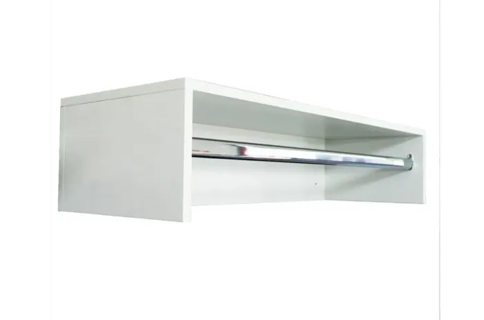 Arara Fixa De Parede Em MDF 1 metro, na cor branco  (4 unidades )