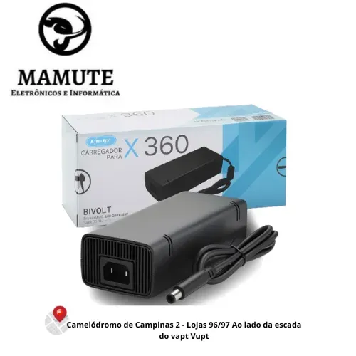 Fonte Para Xbox X-360 E Slim 1 Pino Bivolt Ecooda