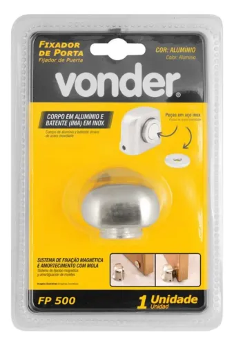 Kit 2 Fixador Magnético Trava Portas Fp-500 Vonder Alumíno
