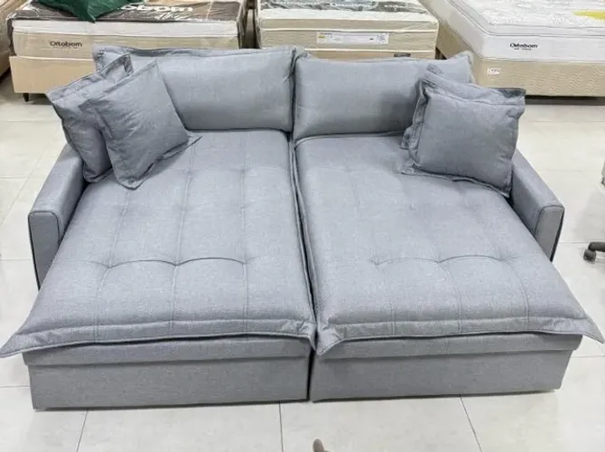 Sofá Cama Baú Retrátil e Reclinável Caroline 2,20m D33 Novo varios modelos