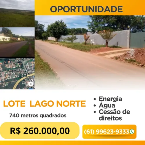 Oportunidade Única - Lote 740m² no Lago Norte Próximo a Tudo!