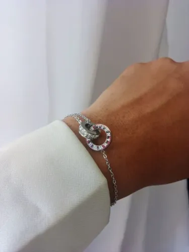 Pulseira inspiração bvlgari em aco