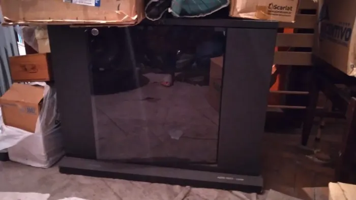 Rack preto de vídro 