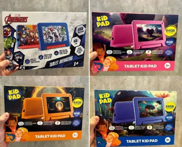 Lacrados Tablets Infantis Wifi 7Pol 64GB+4GB com PlayStore+Capa Emborrachada