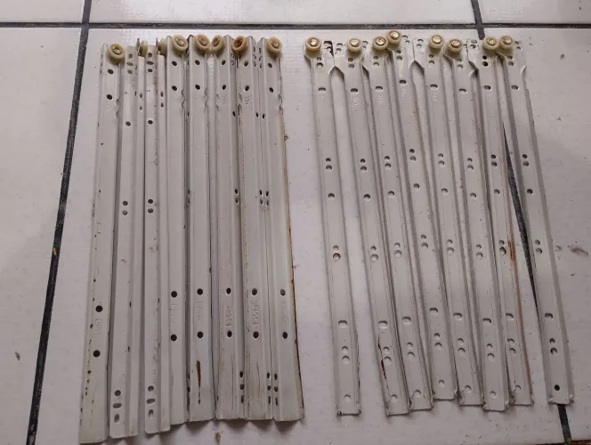 Corrediça metálica para trilho gaveta 40cm