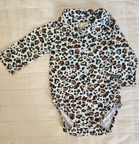 Body Infantil Estilo Camisa Animal Print
