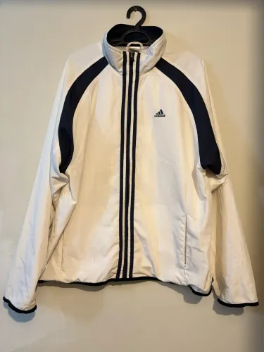 Jaqueta Adidas Climaproof Corta-Vento Vintage Branca Original