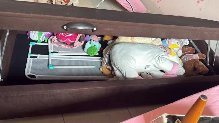 Cama BOX SOLTEIRO em MDF com Baú e 2 amortecedores, 1.90 x 0.90 M