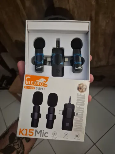 Microfone K15 3 em 1