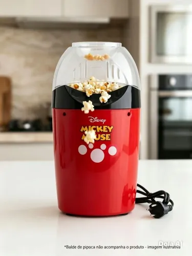 Pipoqueira Elétrica Mallory Mickey Mouse (Disney) - Pouquíssimo Uso!