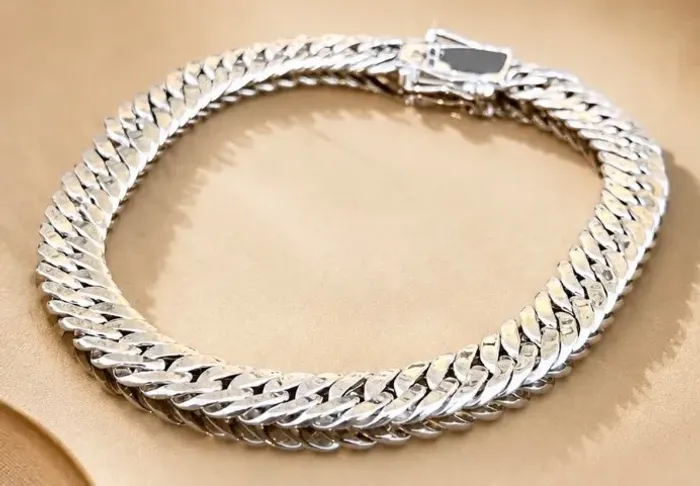 Pulseira Grumet Duplo Em Ouro 18k 750