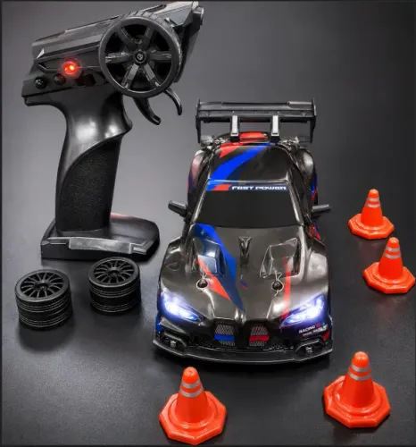 Carrinho Bmw M4 Gt3 Drift Rc Controle Remoto 4x4 Preto