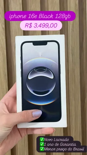 iPhone 16e 128gb lacrado 1 ano de garantia 