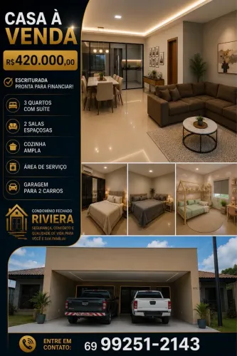 Casa pronta para mora em condomínio residencial