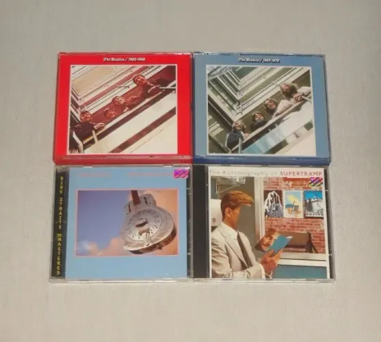 CD's Beatles , Supertramp , Bob Marley , Jimi Hendrix , Dire Straits e Semelhantes