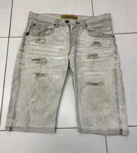 BERMUDA JEANS BRANCA ESCURA JONH JONH TAM 38
