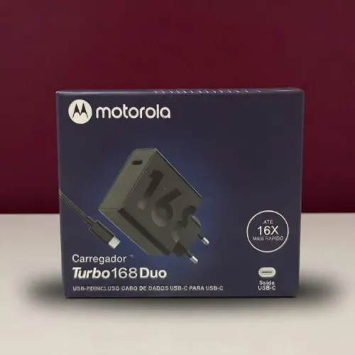 CARREGADOR MOTOROLA TURBO 168 DUO TIPO-C