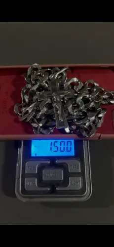 Corrente Prata 925 Escama 80cm 150g + Pingente ( Pra vender Hoje !)