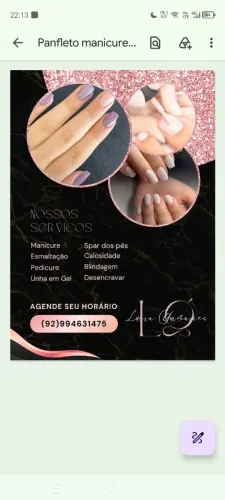 Agende seu momento no conforto do seu lá. Manicure a domicílio