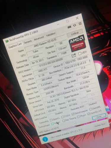 Placa de vídeo radeon 6570 2gb e placa mãe com defeito no slot de ram