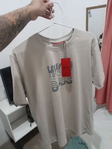 Camiseta Hugo Boss Beje GG