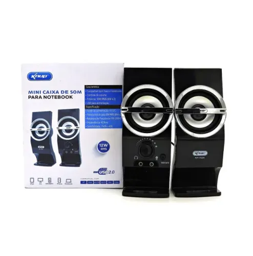 Caixa de Som 12w Para Notebook Pc Knup Kp-7024