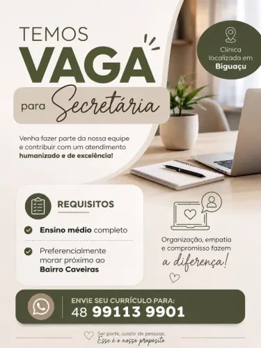 Vaga de emprego - Secretária