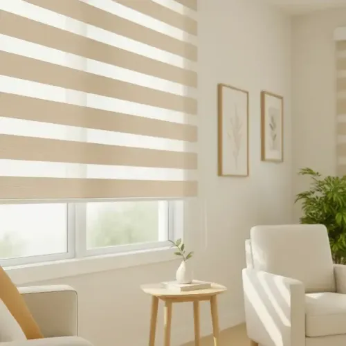 Persiana Rolo Double Vision Sunny - 1,40 x 1,60 - COR: Linho