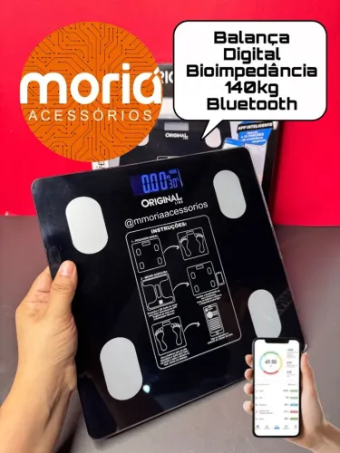 Balança de Bioimpedancia Corporal Digital com Bluetooth 140KG