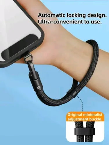 Cordão Pulseira Universal para Celular Ajustável com Travamento Anti-queda