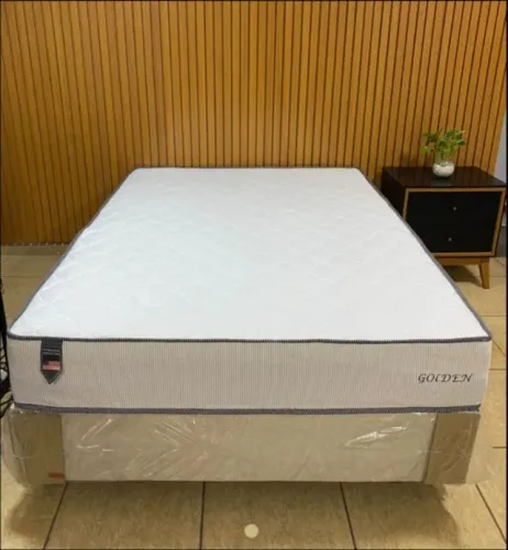 Conjunto Box de Casal Golden 1,38x1,88x24cm - GS (NOVO) FAZEMOS ENTREGA