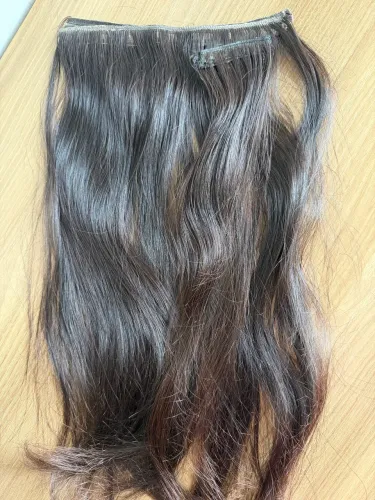 40g de cabelo humano do Sul - 49cm - castanho escuro - liso - ótima qualidade