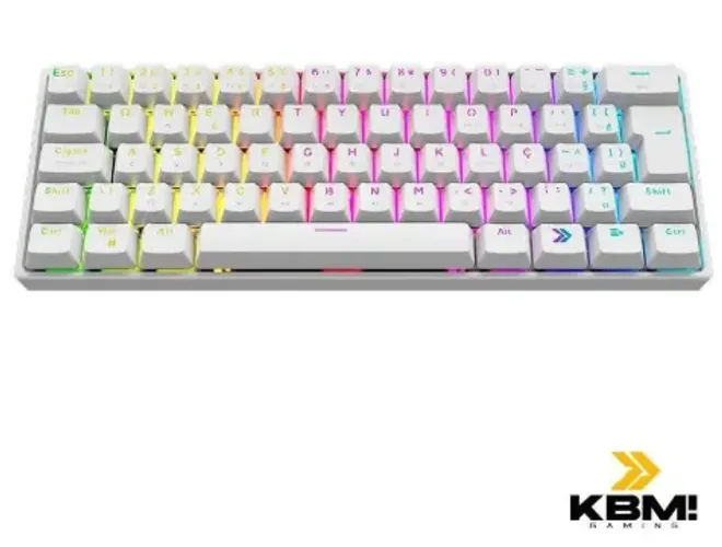 Teclado mecânico gamer branco