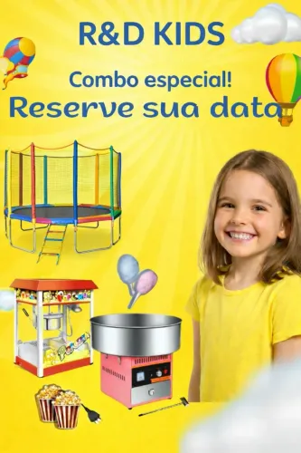Combo: pipoca, algodão doce e pula pula