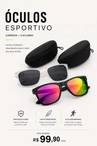 Óculos esportivo