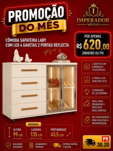 Cômoda sapateira lady