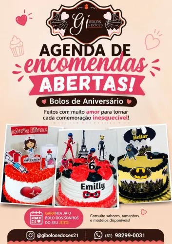 Bolos de aniversário