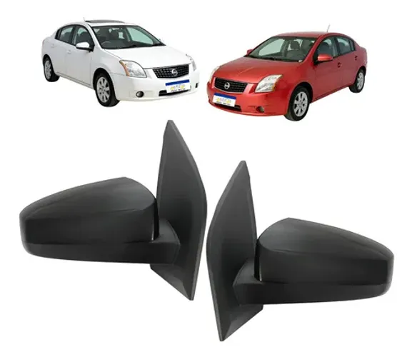 Retrovisor Nissan Sentra 2008 A 2011 Par Eletrico Preto Novo