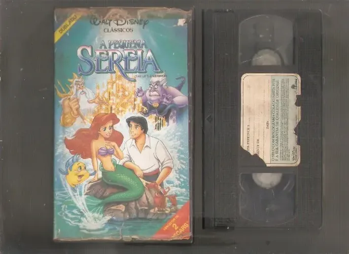 VHS A PEQUENA SEREIA - ORIGINAL - 1º EDIÇÃO - DUBLAGEM CLÁSSICA - RARO