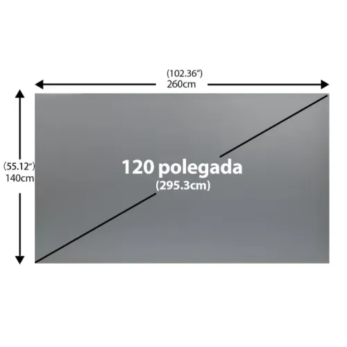 Tela de projeção antirreflexo cinza de 120 polegadas 16:9 | Acessório portátil dobrável