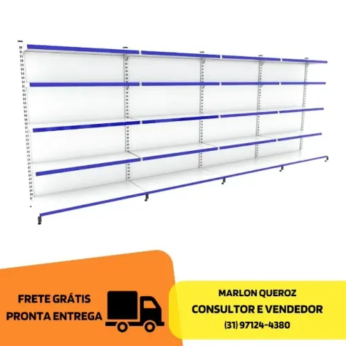 Gondola de Parede 5 Bandejas Polar Branca