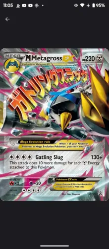 Carta MMetagross EX Holo - Rara Brilhante em Inglês