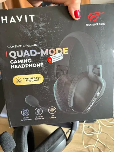 Headset Gamer Havit Fuxi-H6 Quad-Mode | Com Microfone + Caixa Original