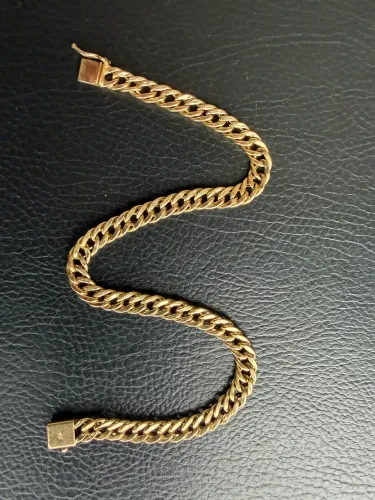 Pulseira de Ouro 6,8 G  Grumet Duplo 18K Novissima