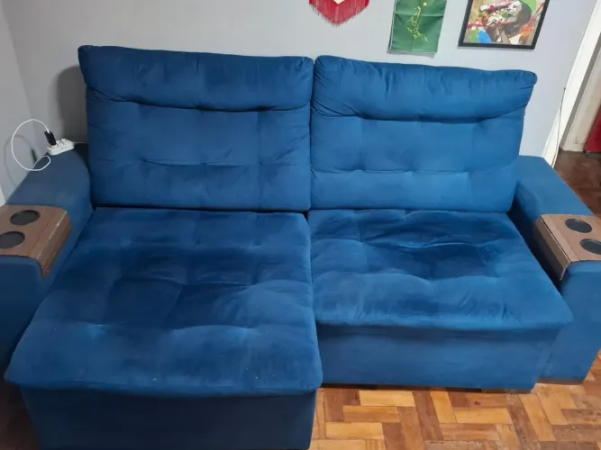 Sofá 3 lugares retrátil 
